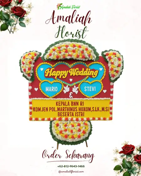 Papan Bunga Pernikahan Moarah